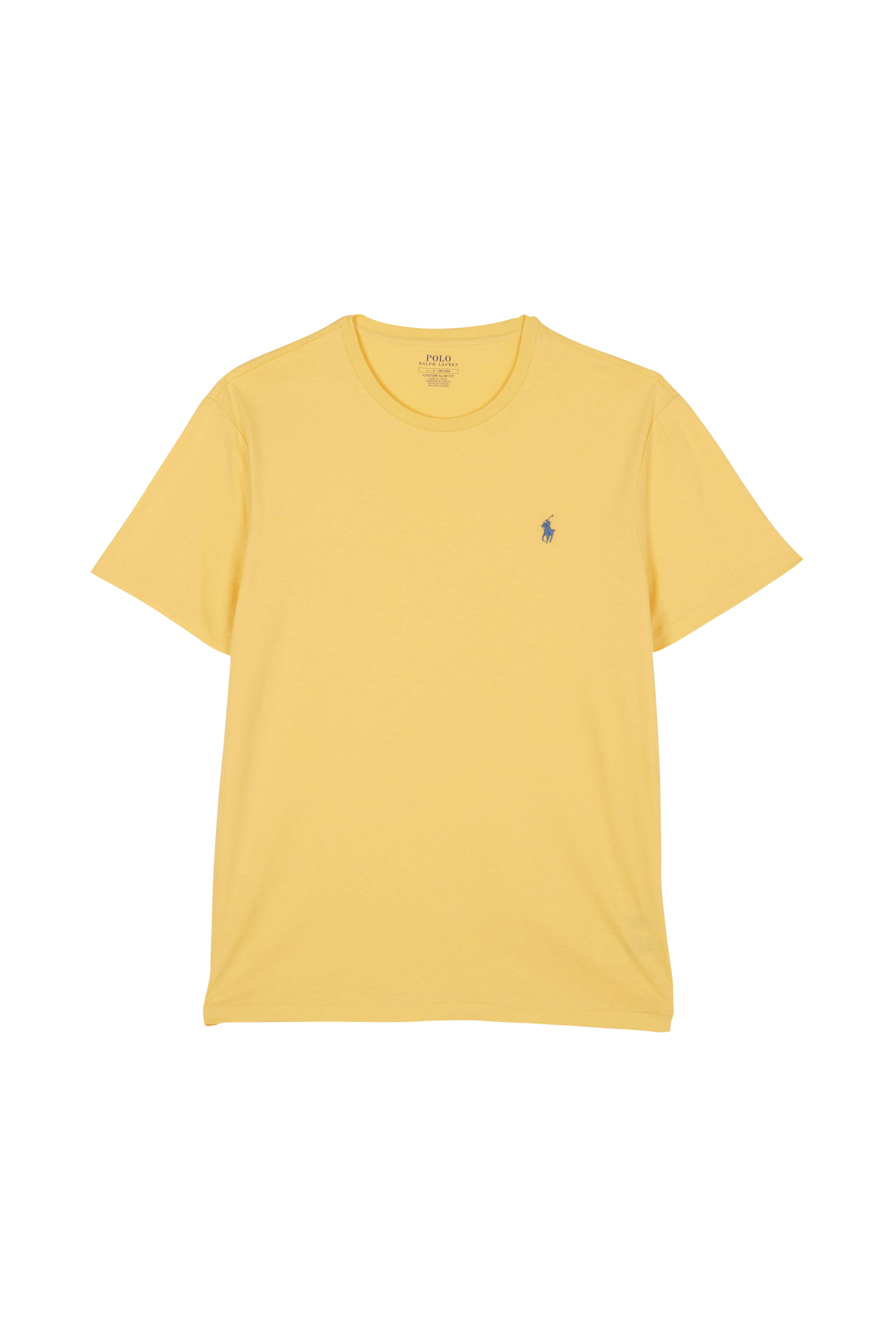POLO RALPH LAUREN T-shirt Custom Slim Fit Jersey Crewneck T-Shirt Jaune