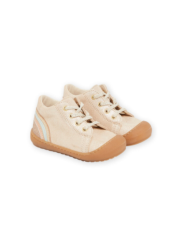 Botillons dorés en cuir