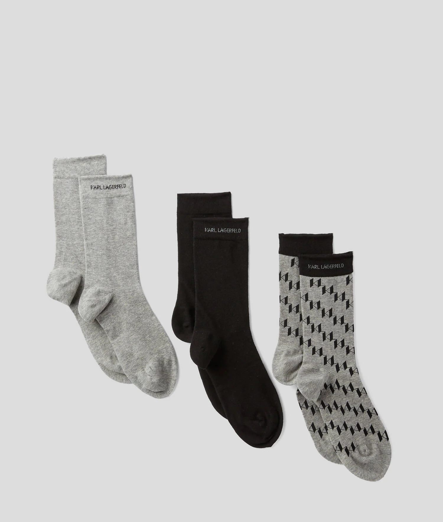 CHAUSSETTES KL MONOGRAM - LOT DE 3 PAIRES