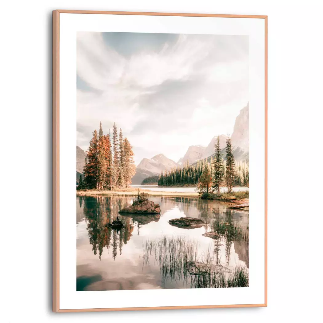 Wandbild 30 x 40 cm Bergsee