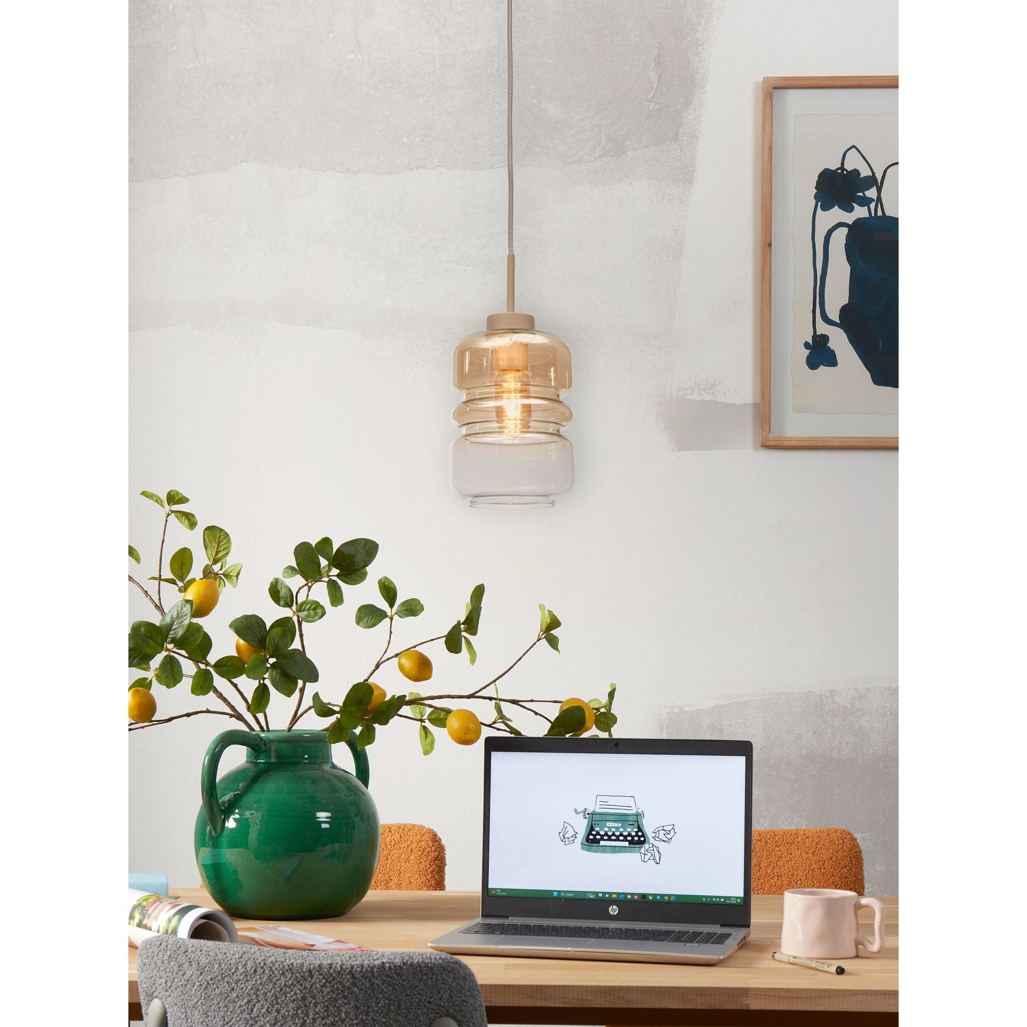 it's about RoMi Hanglamp Verona - Zand - 15x15x30cm