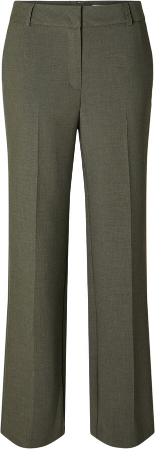 Selected Femme SLFRITA MW WIDE PANT NOOS Kalamata/melange