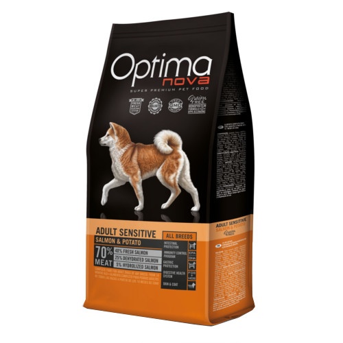 Ração Optima Nova Adult Sensitive Salmon para cães