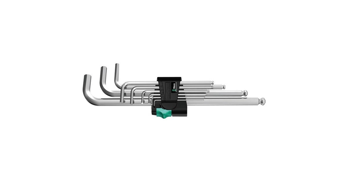 WeraInbussleutelset 950/9 Hex-Plus 1  (Chroom, 9-delig, 1,5mm tot 10mm)