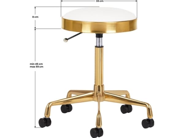 Activeshop Kosmetikstol H7 Gold/White
