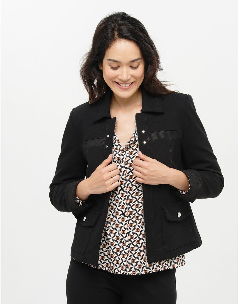 Veste tailleur noire chic