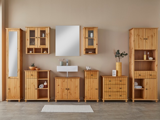 Home affaire Badkommode »Vili« Badezimmerschrank, Unterschrank, Breite 60 cm, aus Massivholz