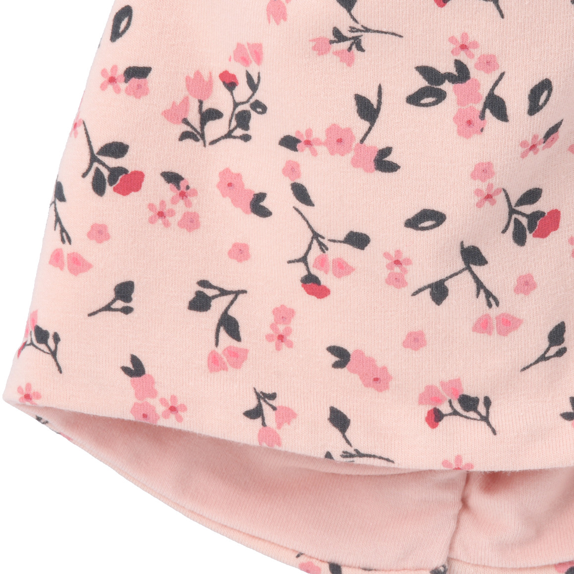 Topomini Baby Mütze mit Blumen-Allover hellrosa