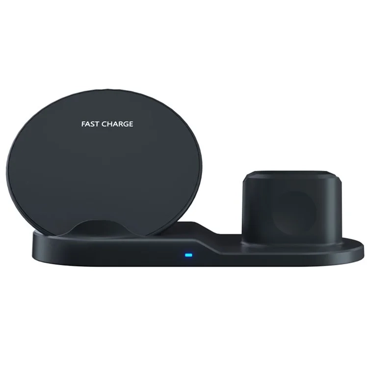 (10W) Smarte 3-in-1 iPhone / Apple Watch und AirPods Ladestation mit unsichtbarer 1080p Überwachungskamera   Micro SD Kartenslot - Schwarz