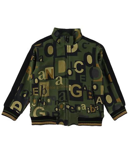 Dolce & Gabbana Cardigan - Reborn To Live - Army Grøn m. Print