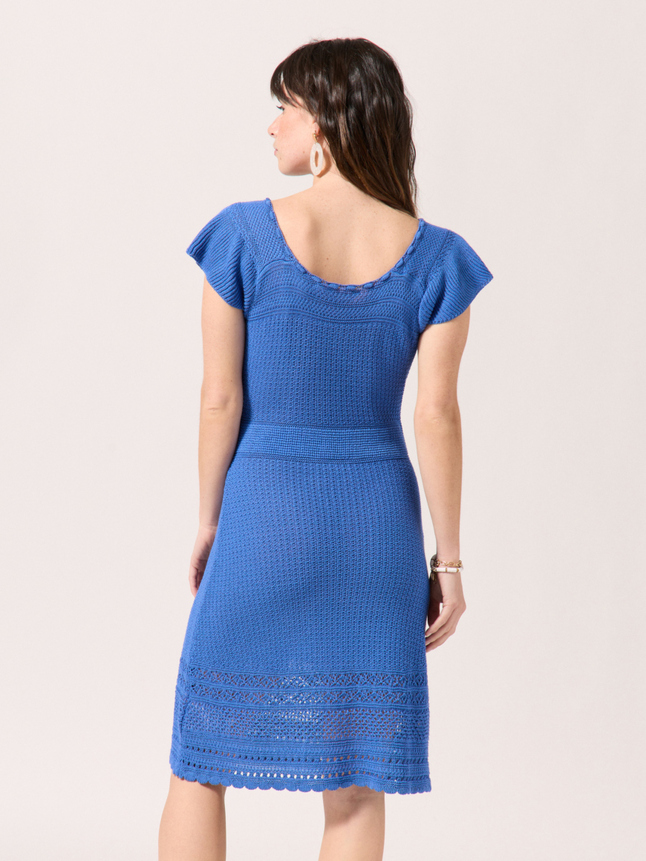 Robe maille détails pointelles
