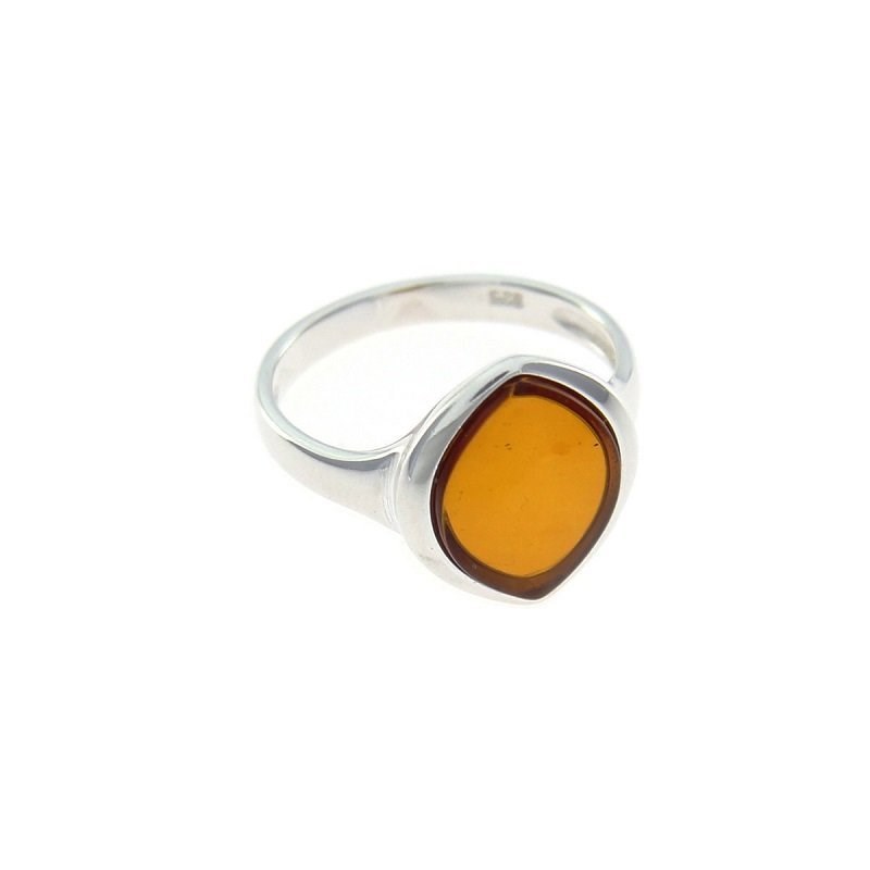Bague argent et ambre