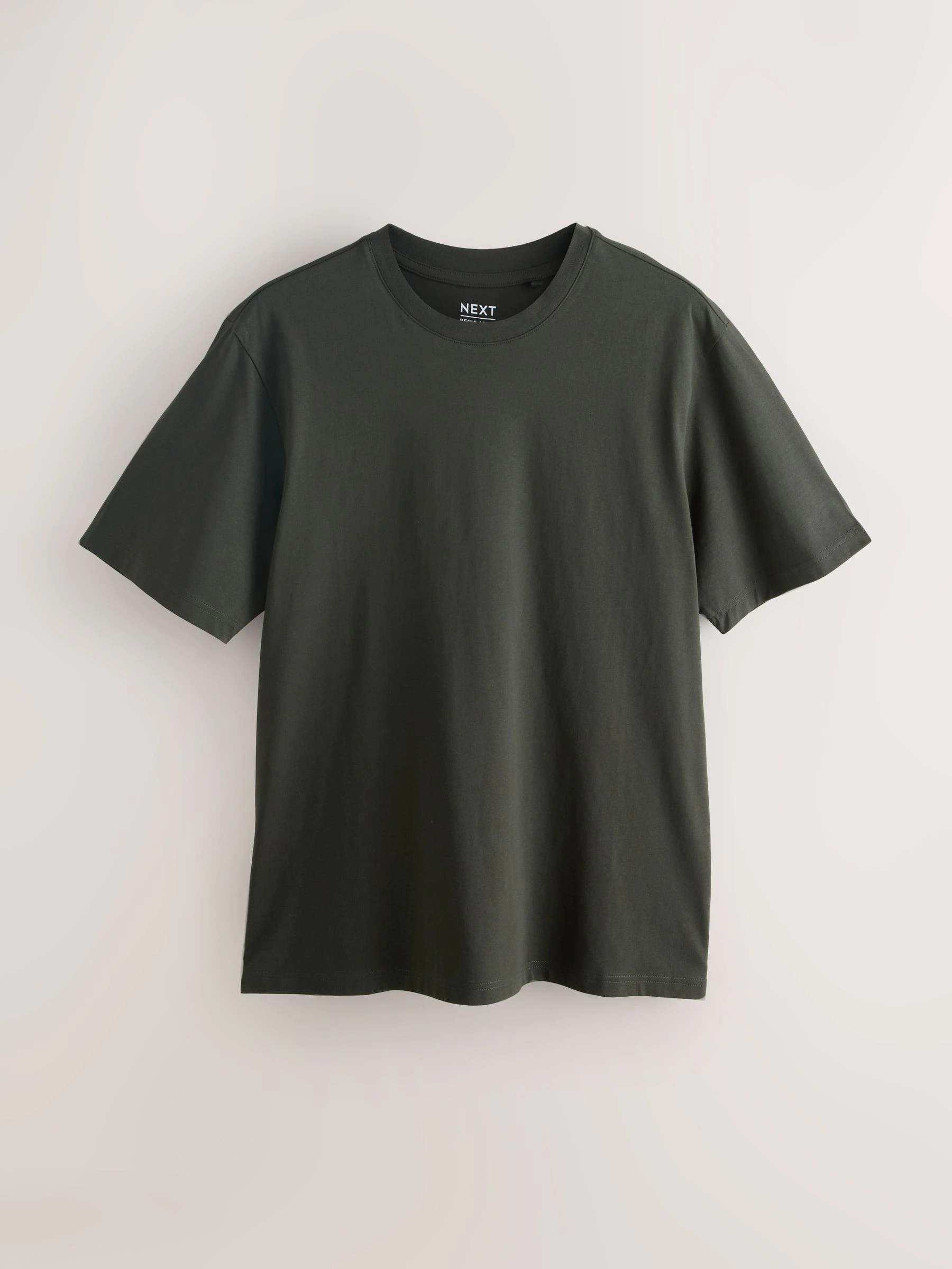 Marineblauw/Groen/Bordeaux Rood/Geel/Leigrijs/Blauw - Normale Pasvorm - Essential katoenen T-shirts verpakking van 6