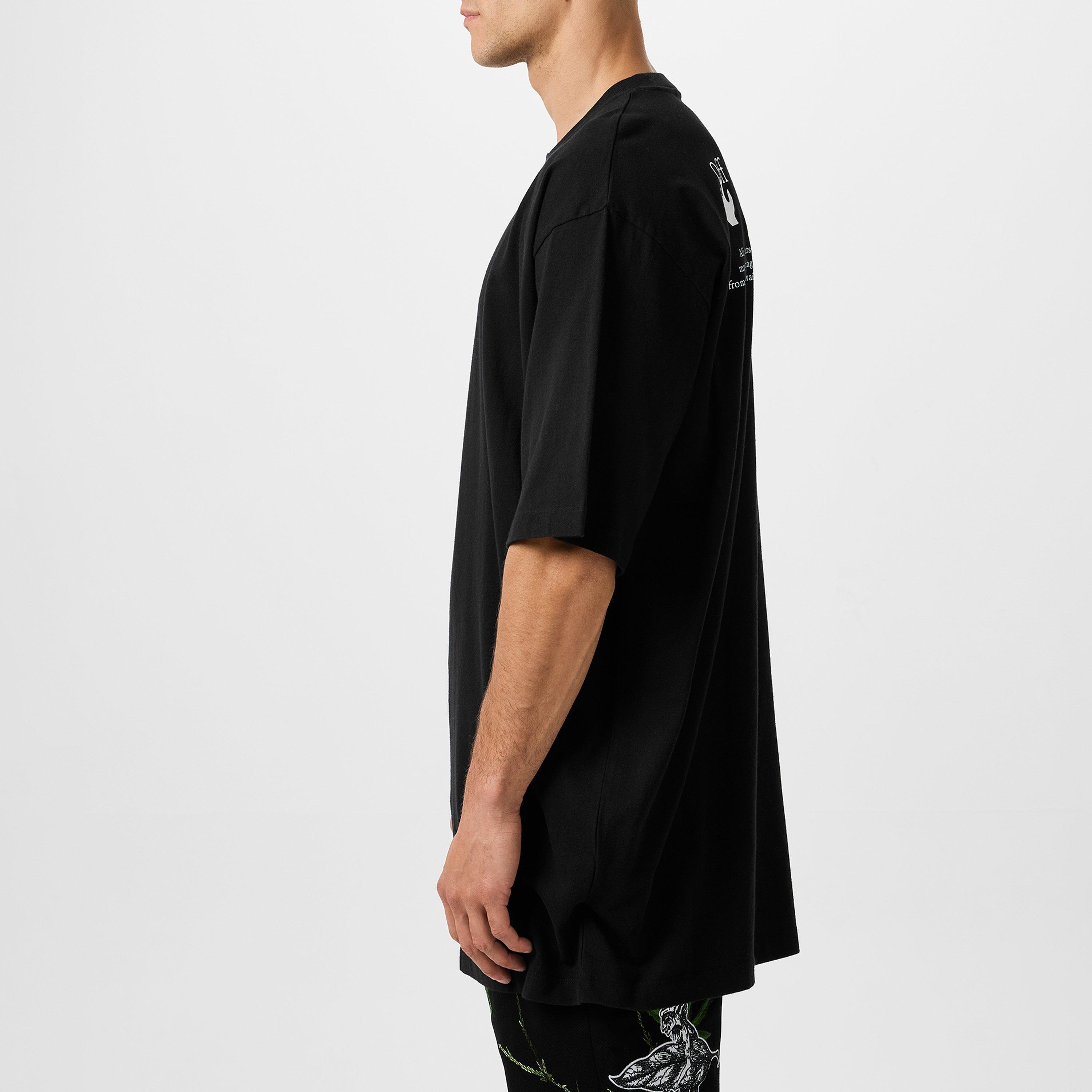 Off White Short Sleeve Longline T-Shirt