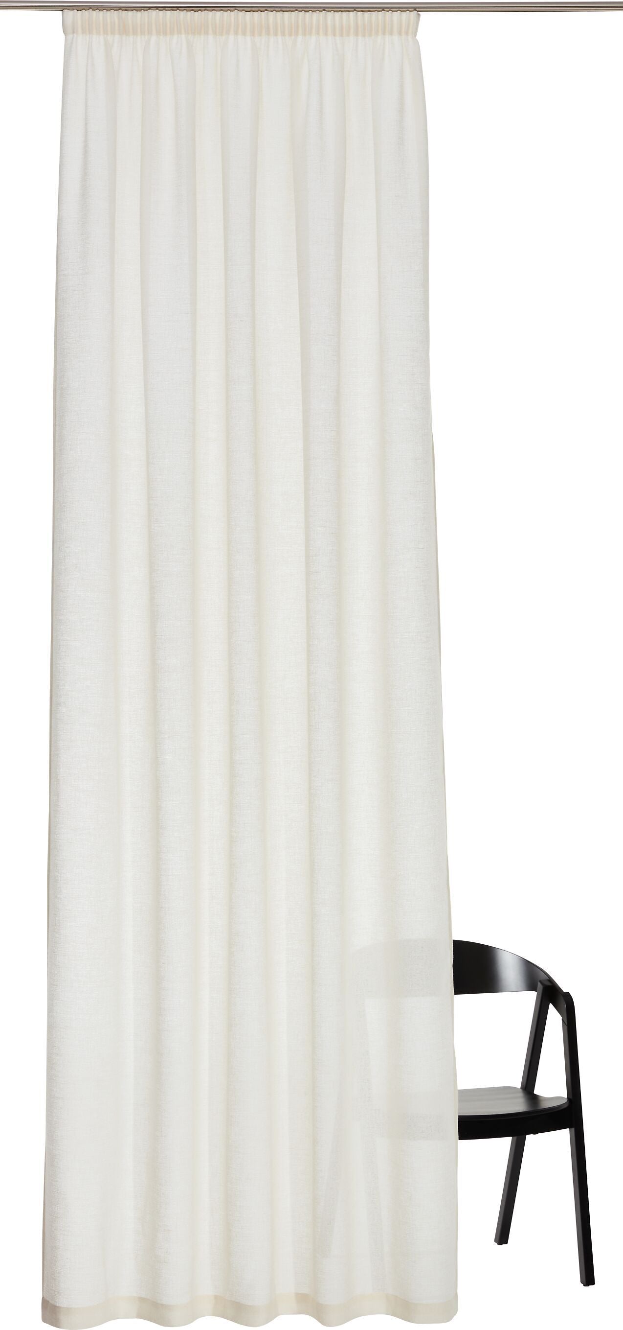 NATHALIE Fertigvorhang Tag - Weiss / B: 150.0 cm x H: 270.0 cm