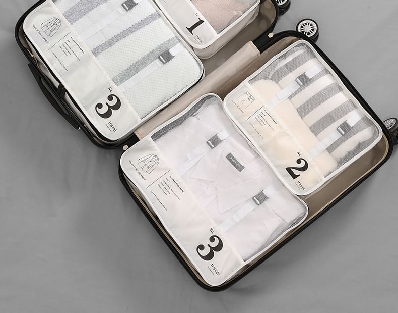 Showroom - Numerieke reis-inpakkubus kledingorganizer (verschillende ontwerpen) / set