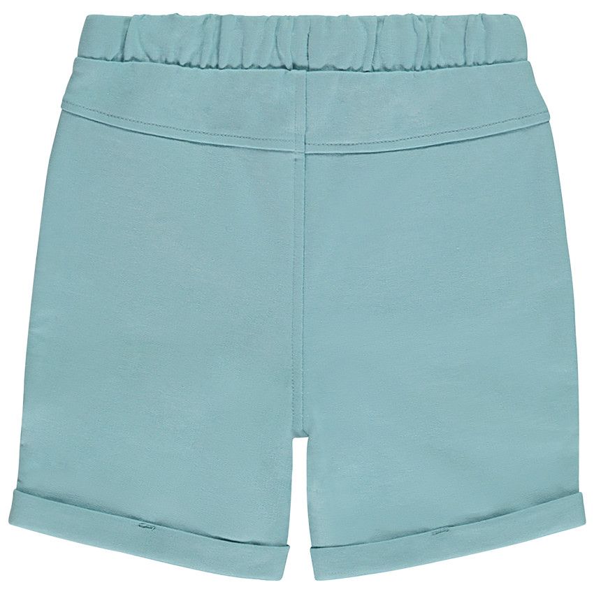 Lot de 2 bermudas molleton uni et imprimé pour bébé garçon - Bleu