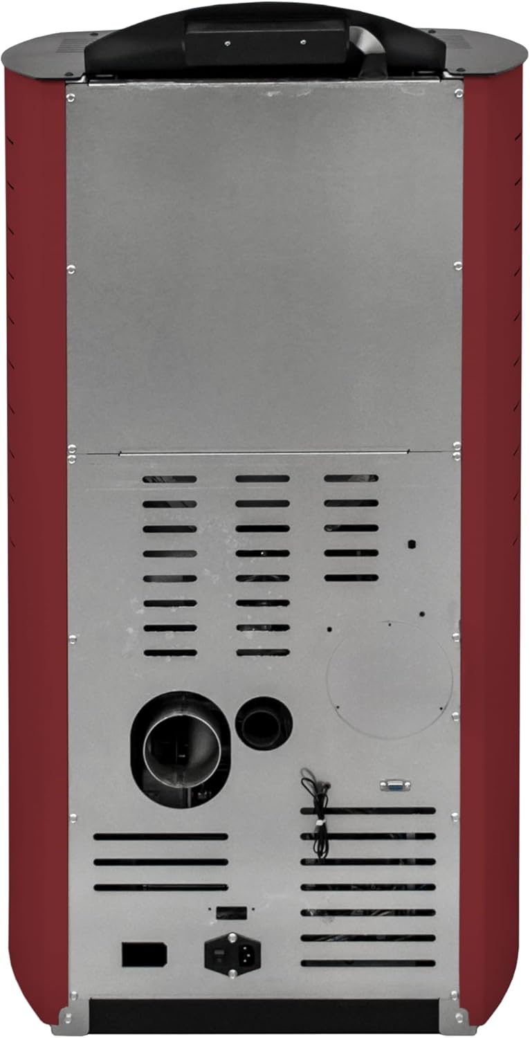 STUFE A PELLET ITALIA Siberia Aria New 15 KW WiFi | Pelletöfen Heizt 140m² Effizienz 92% Autonomie 30 Std Programmierbar WiFi-Steuerung 5 Geschwindigkeiten und Kräfte 24 Monate Garantie Rot