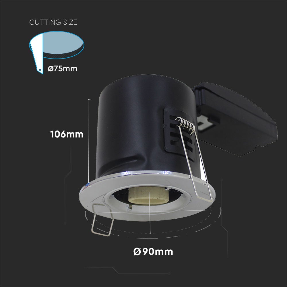 LED downlights - draai- en sluitbeslag - IP20 - chroom