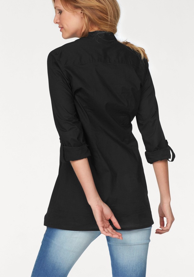 Aniston CASUAL Longbluse , mit dekorativer Biesenverarbeitung