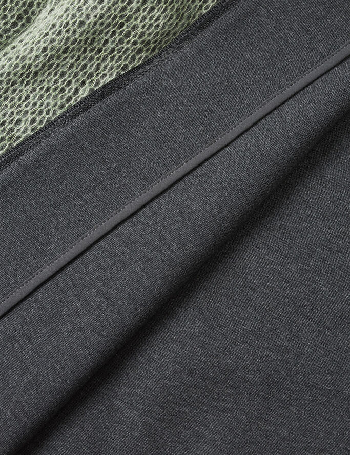 Barfod Janitor'' Double Layer Zip Cardiga Celadon tint