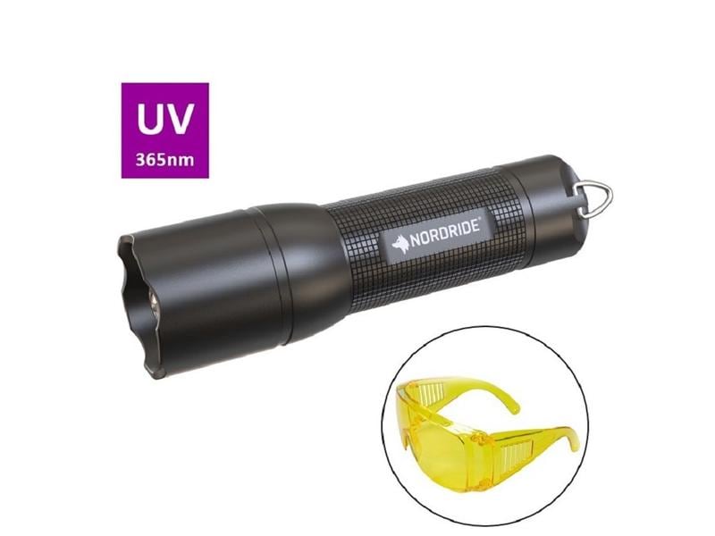 Nordride Taschenlampe Spot UV 365 A Set, IP65 Handlampe, UV Taschenlampe, UV-A