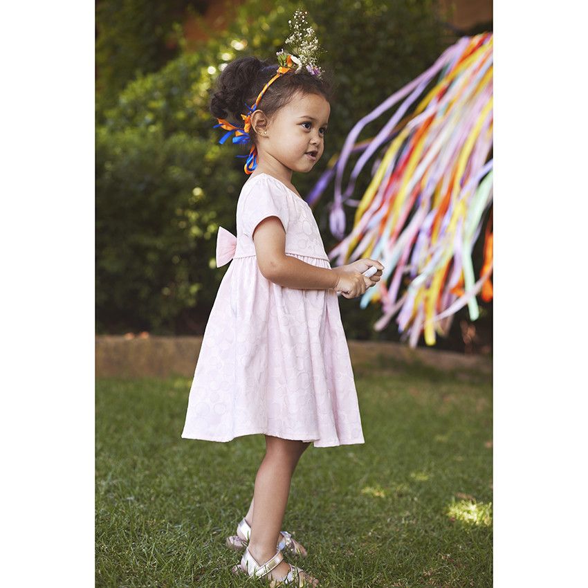 Robe de cérémonie irisée pour bébé fille - Rose