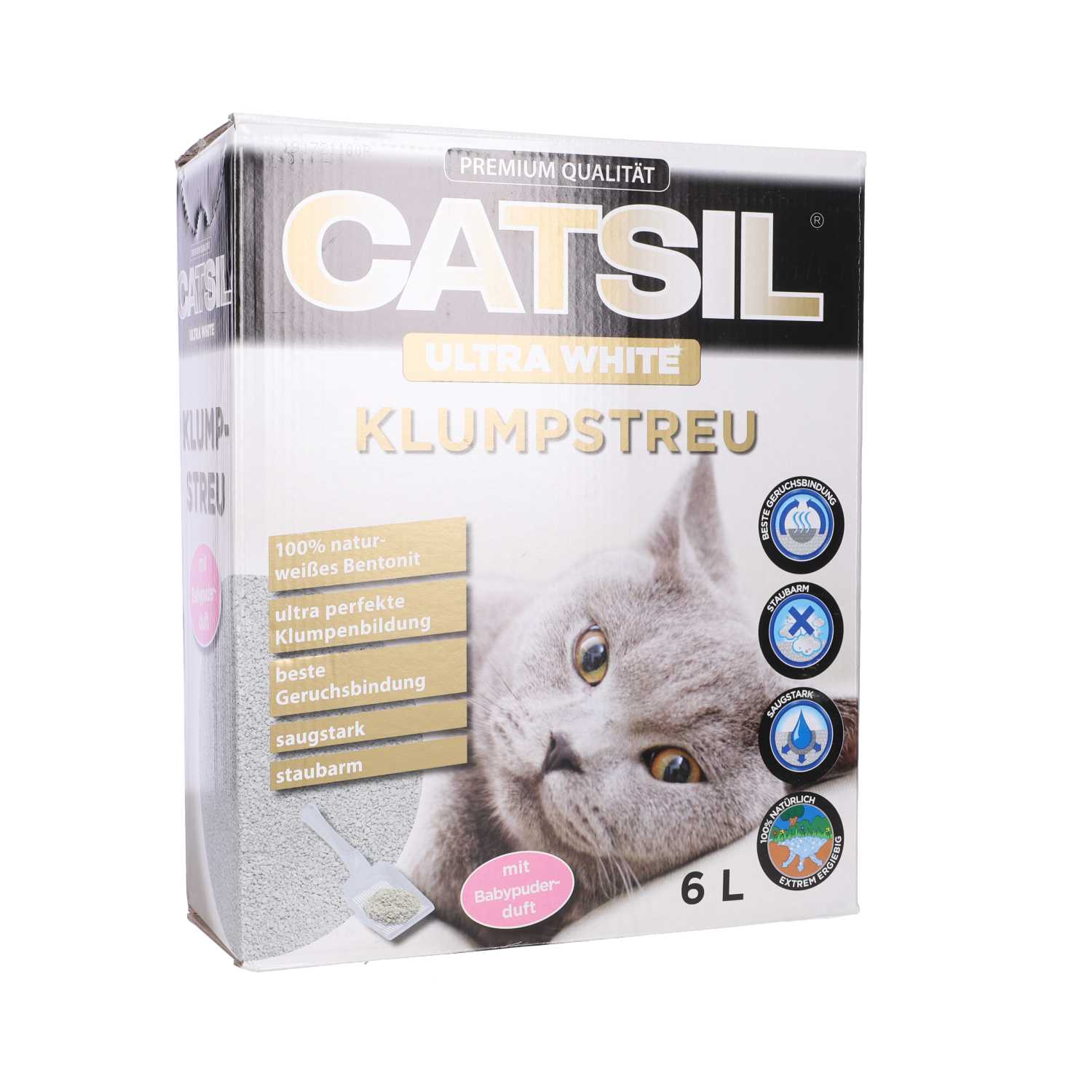 Catsil Katzenstreu mit Duft, naturweiß