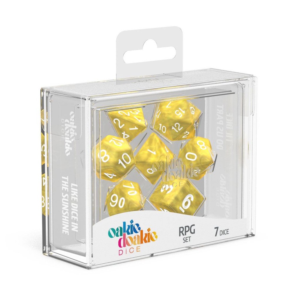 Oakie Doakie Dice dés RPG-Set Marble - Jaune (7)