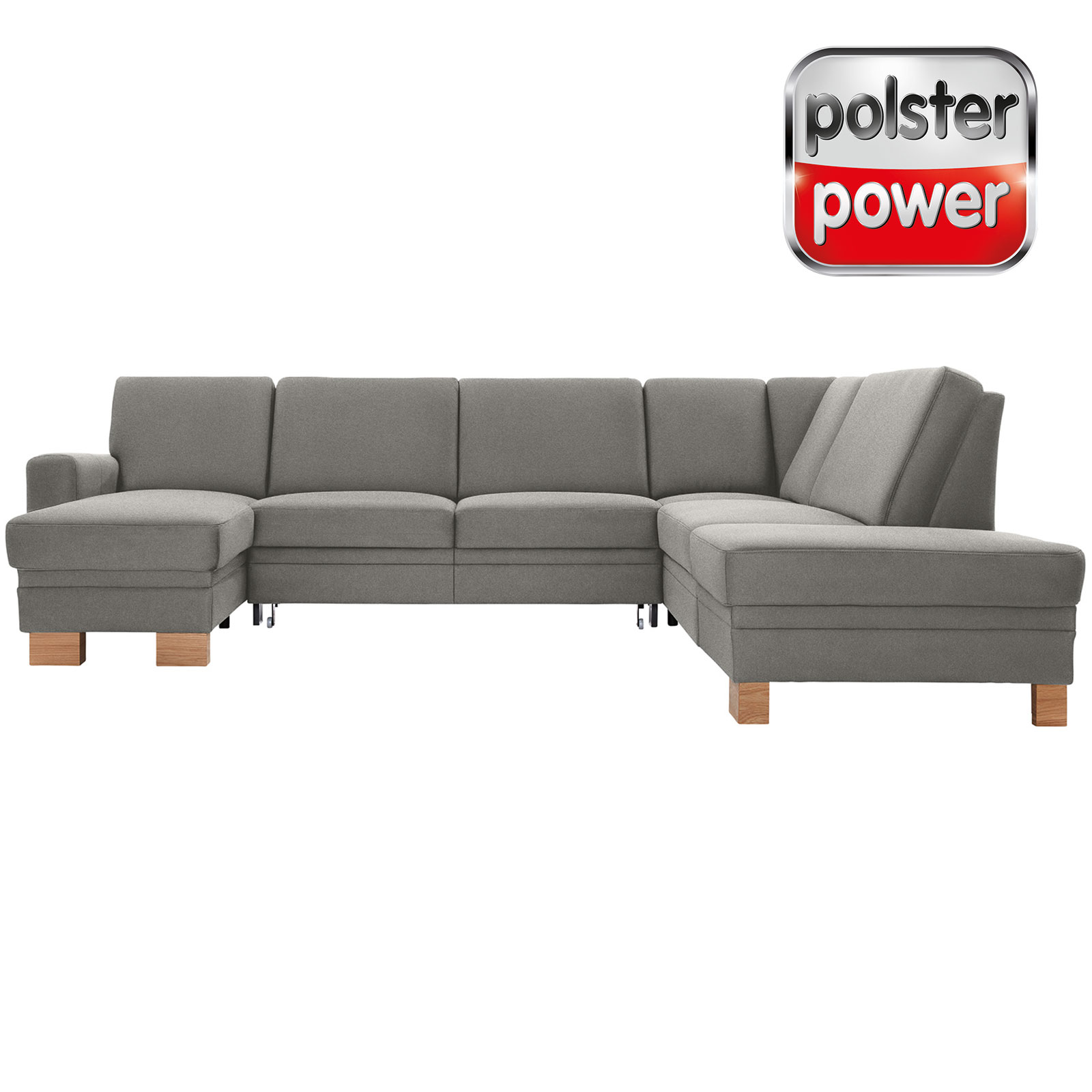 polsterpower Wohnlandschaft - Belle silver - Basismodell - links