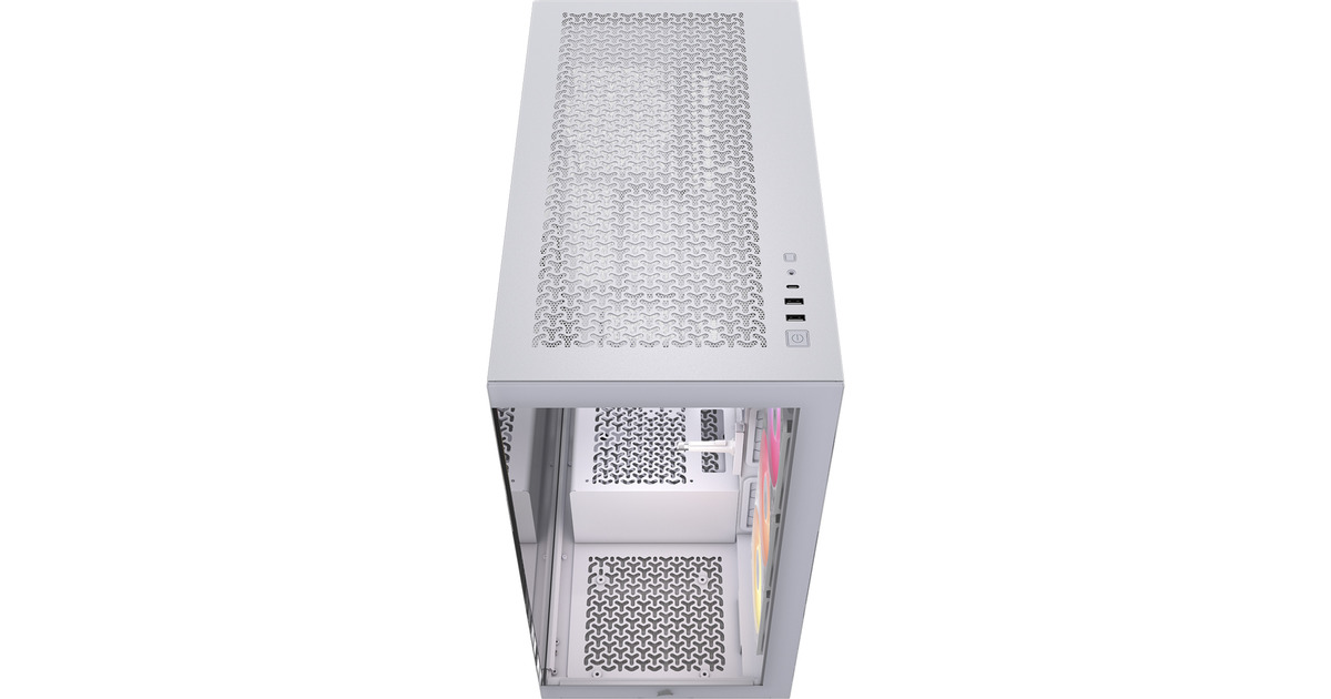 Corsair3500X RS-R ARGB midi tower behuizing  (Wit | 2x USB-A | 1x USB-C | RGB | Tempered Glass)