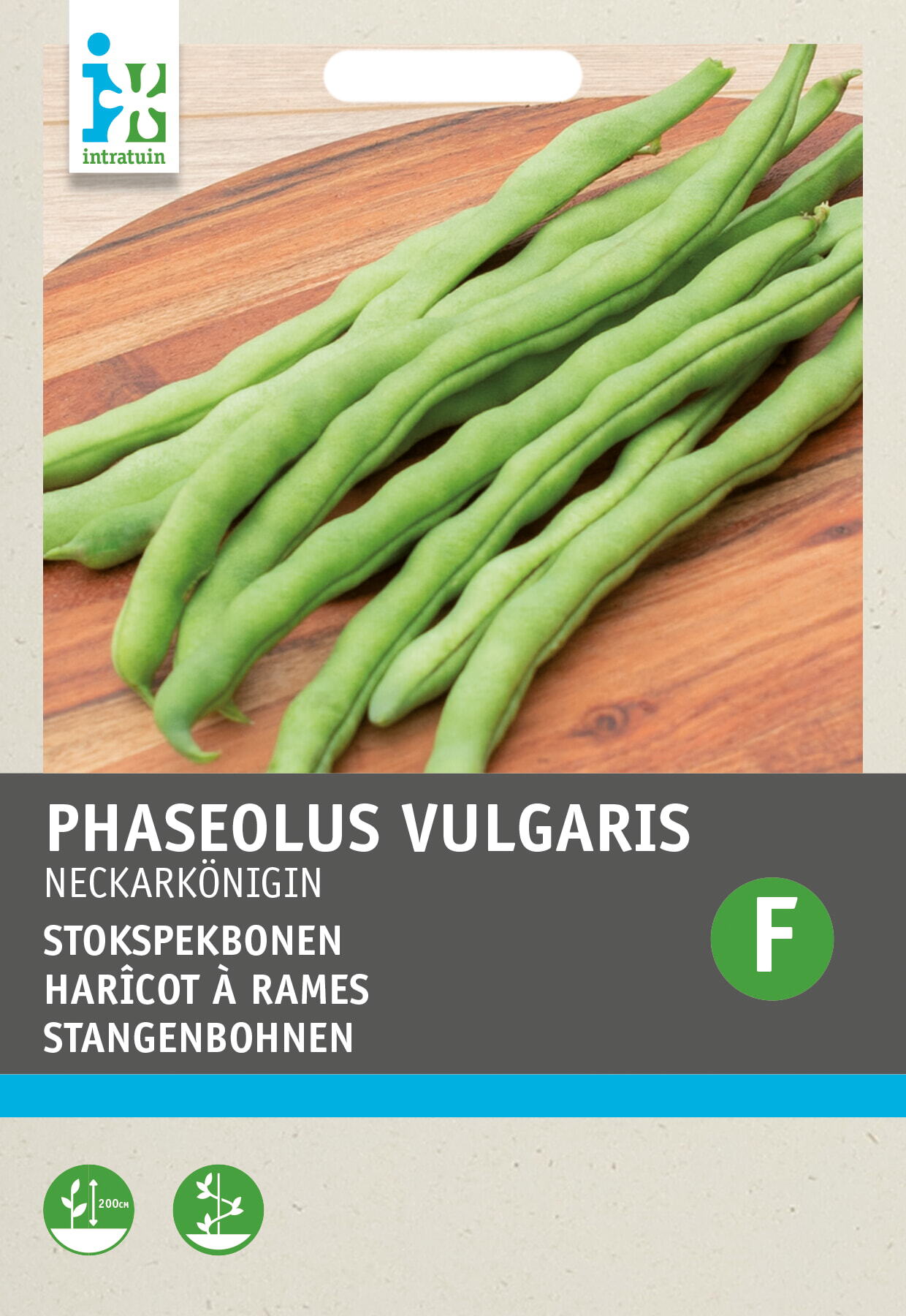 Intratuin Biologisch groentezaadStokspekboon (Phaseolus vulgaris 'Neckarkoningin')