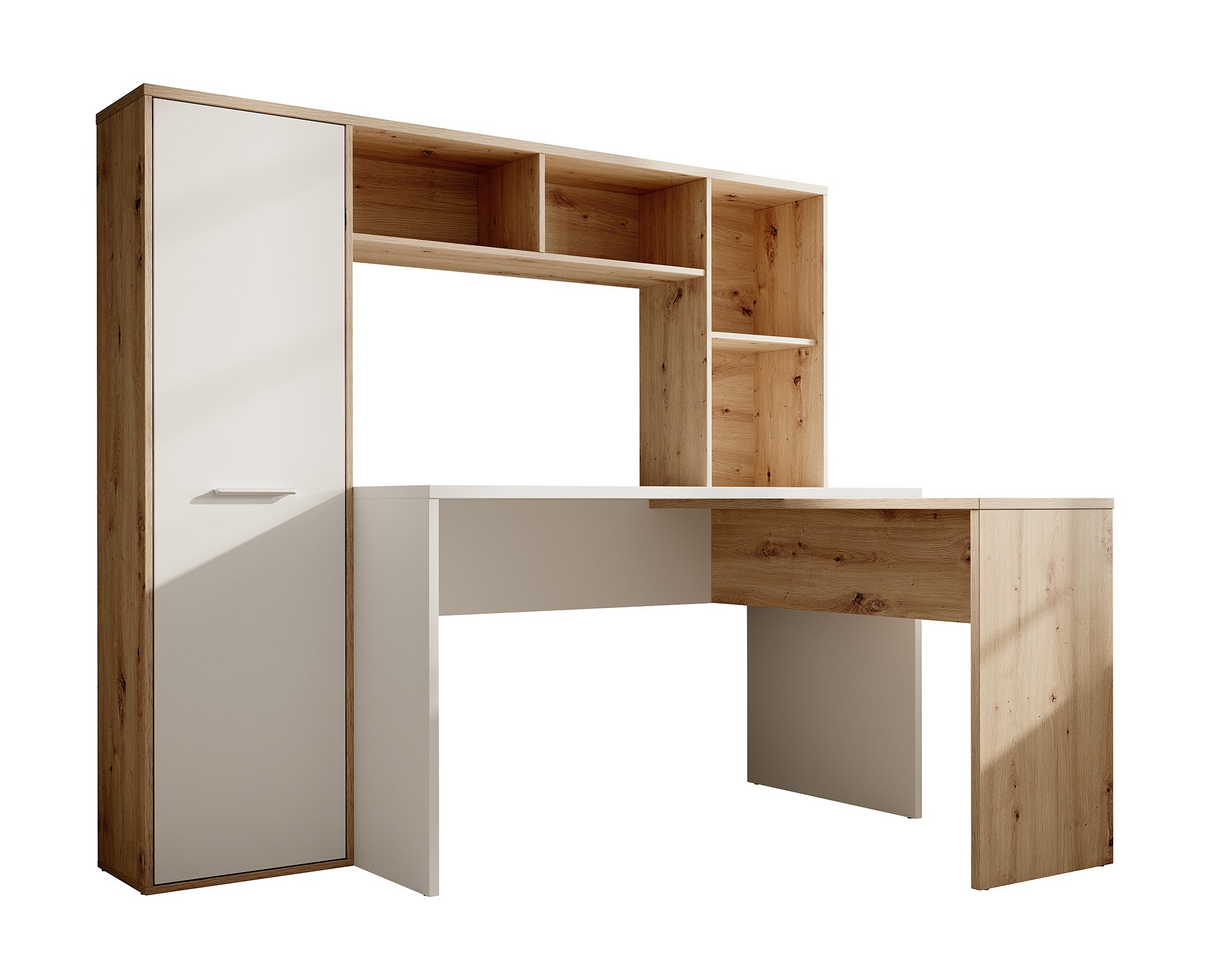 Elze - Bureau - Eiken/wit - 173x117 cm