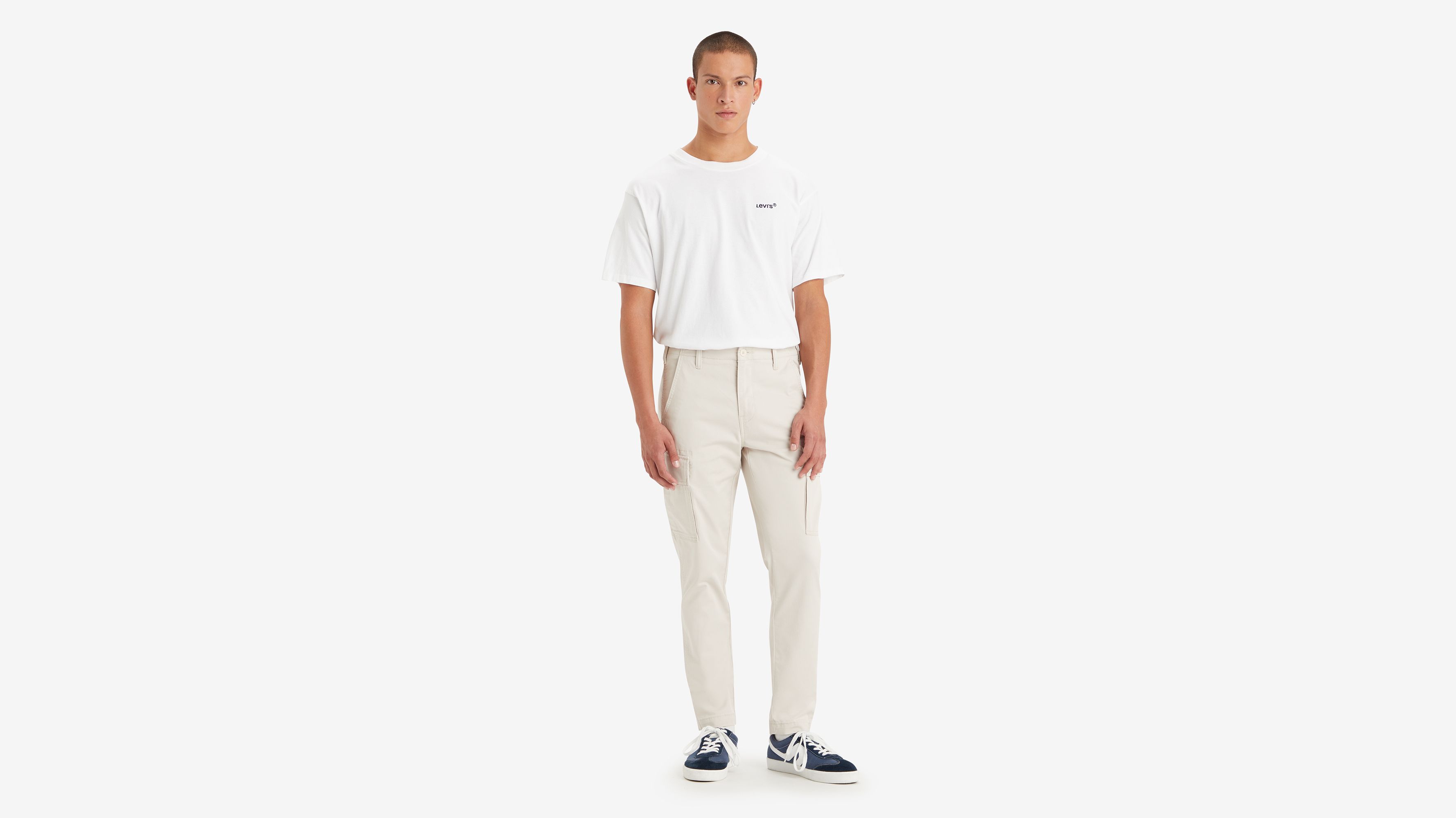 Pantalon XX Cargo slim - Pumice Stone Stretch Twill - Blanc