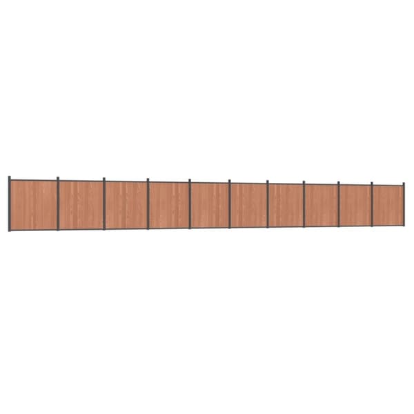 vidaXL Gjerdepanel brun 1737x186 cm WPC