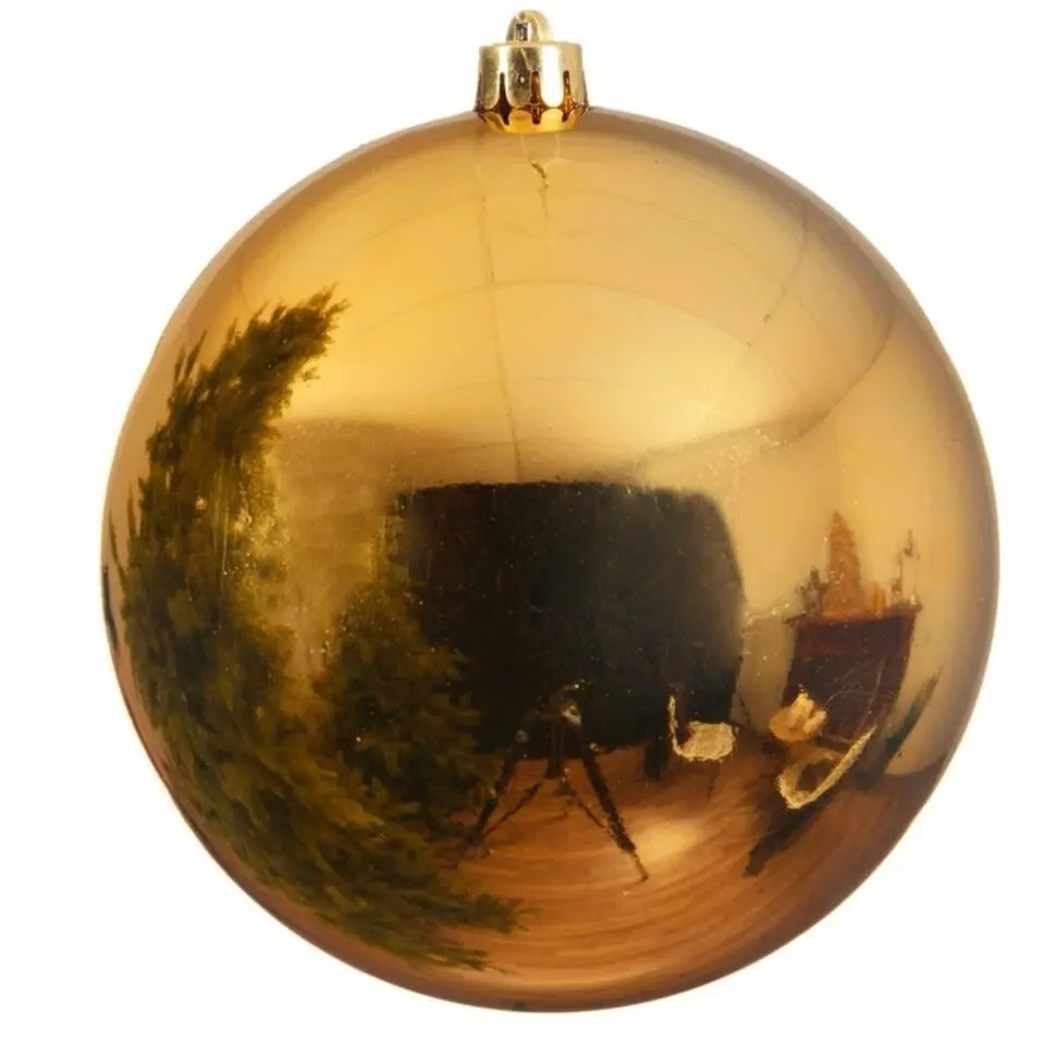 Decoris Kerstbal - goud - groot - kunststof - 20 cm