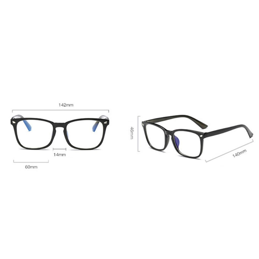 Anti Blue Light Blaulichtfilter Brille Computerbrille (Rechteckig) - Rosa