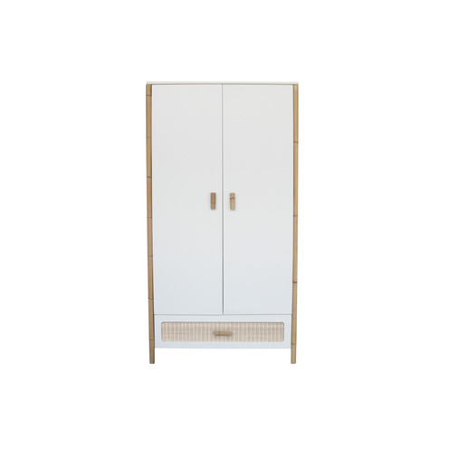 Chambre TRIO Lit 70x140 Commode Armoire OCEANIA Neige - THEO