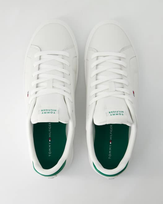 Tommy Hilfiger ICON COURT PINPERF LTH Sneaker in Weiß