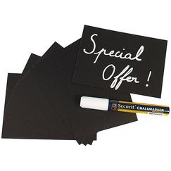 Ardoise A8, noir, kit de 20