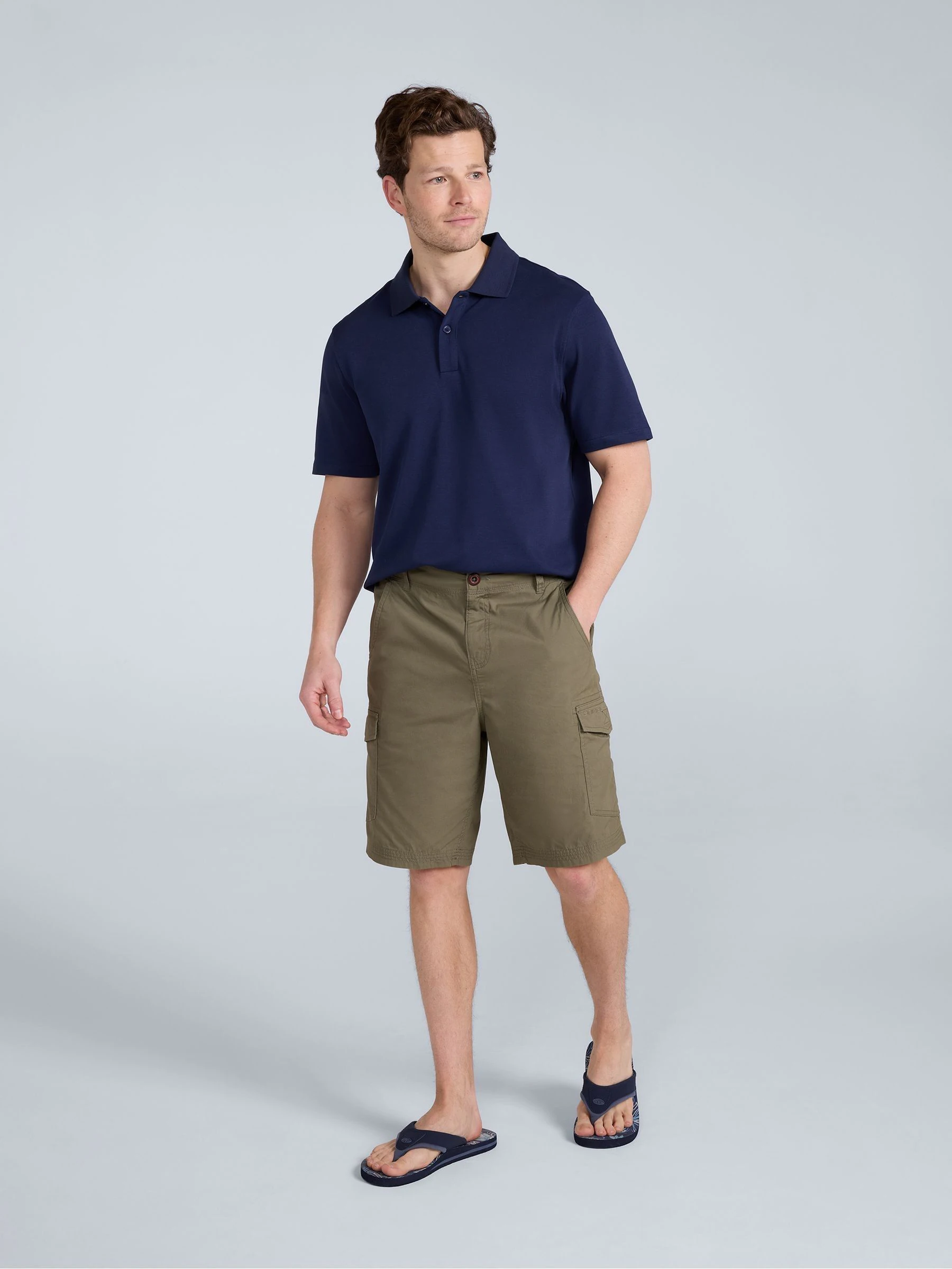 Groen - Animal Mens 100% Cotton Atlantis Cargo Shorts