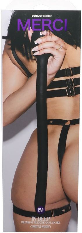 In Deep - Premium Silicone Anal Snake - Black