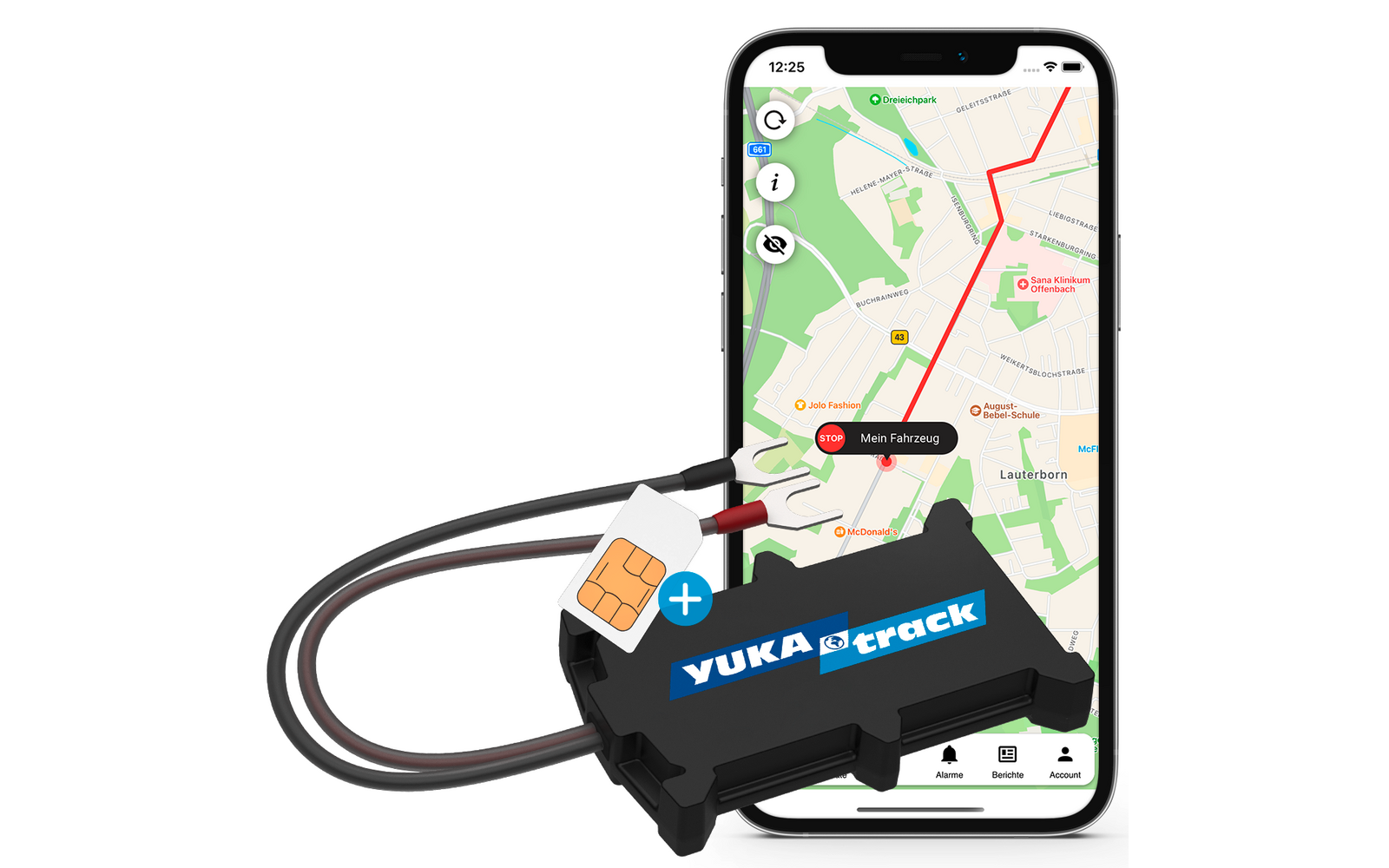 YUKAtrack easyWire 4G GPS Ortung Europaweit mit SIM-Karte Datenflat