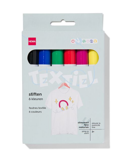 6 marqueurs pour textile