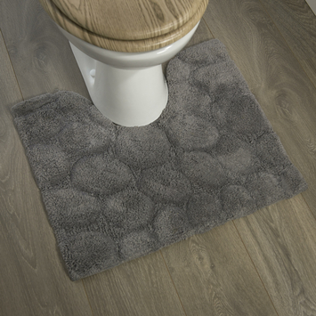 Toiletmat Pebbles 50x60cm grijs