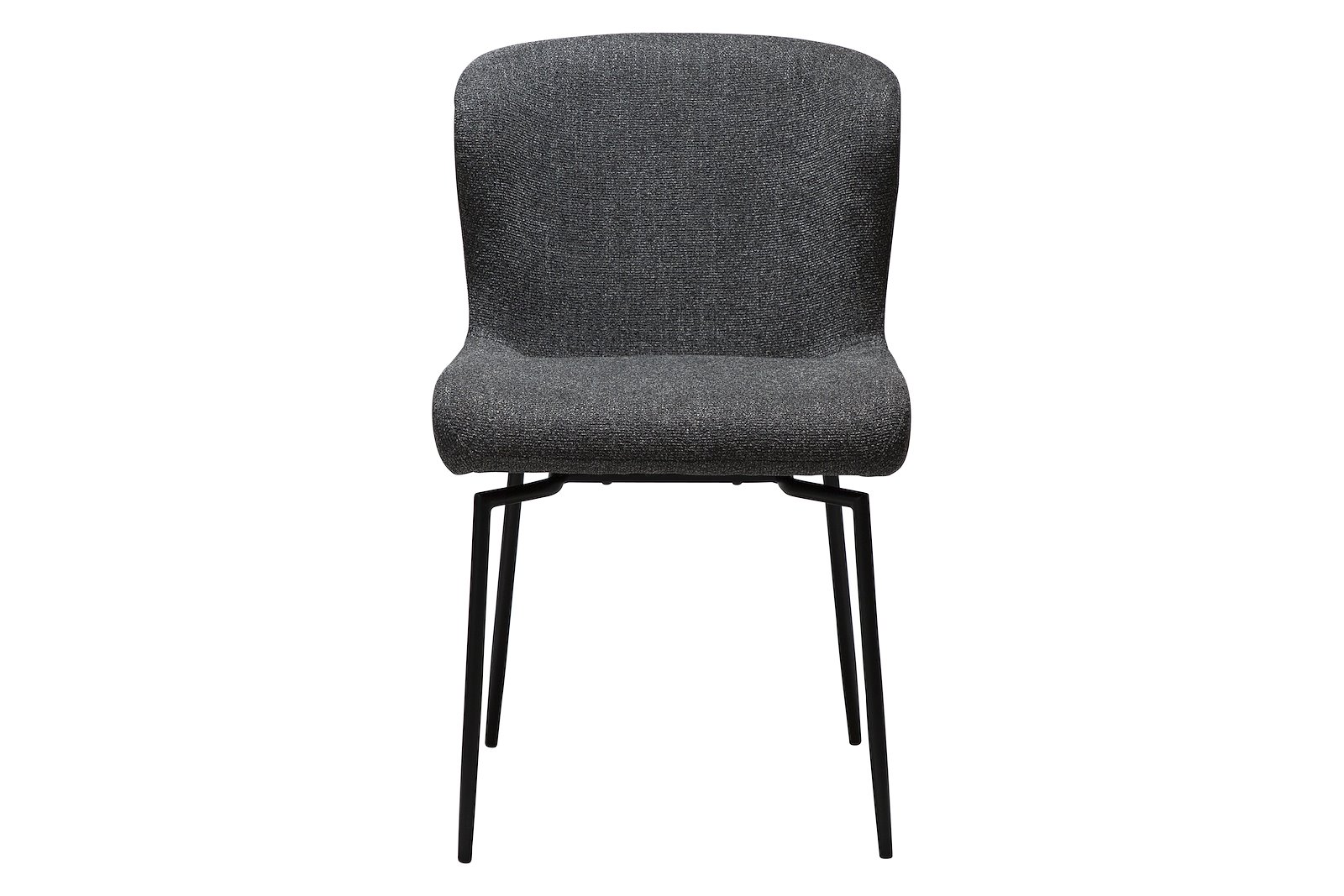 Glam spisestol Med sving og autoretur. Tekstil Bouclé Pebble Grå med sorte ben