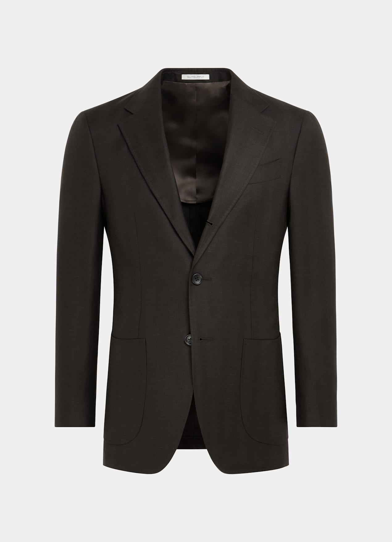 Blazer Havana coupe Tailored marron foncé à chevrons