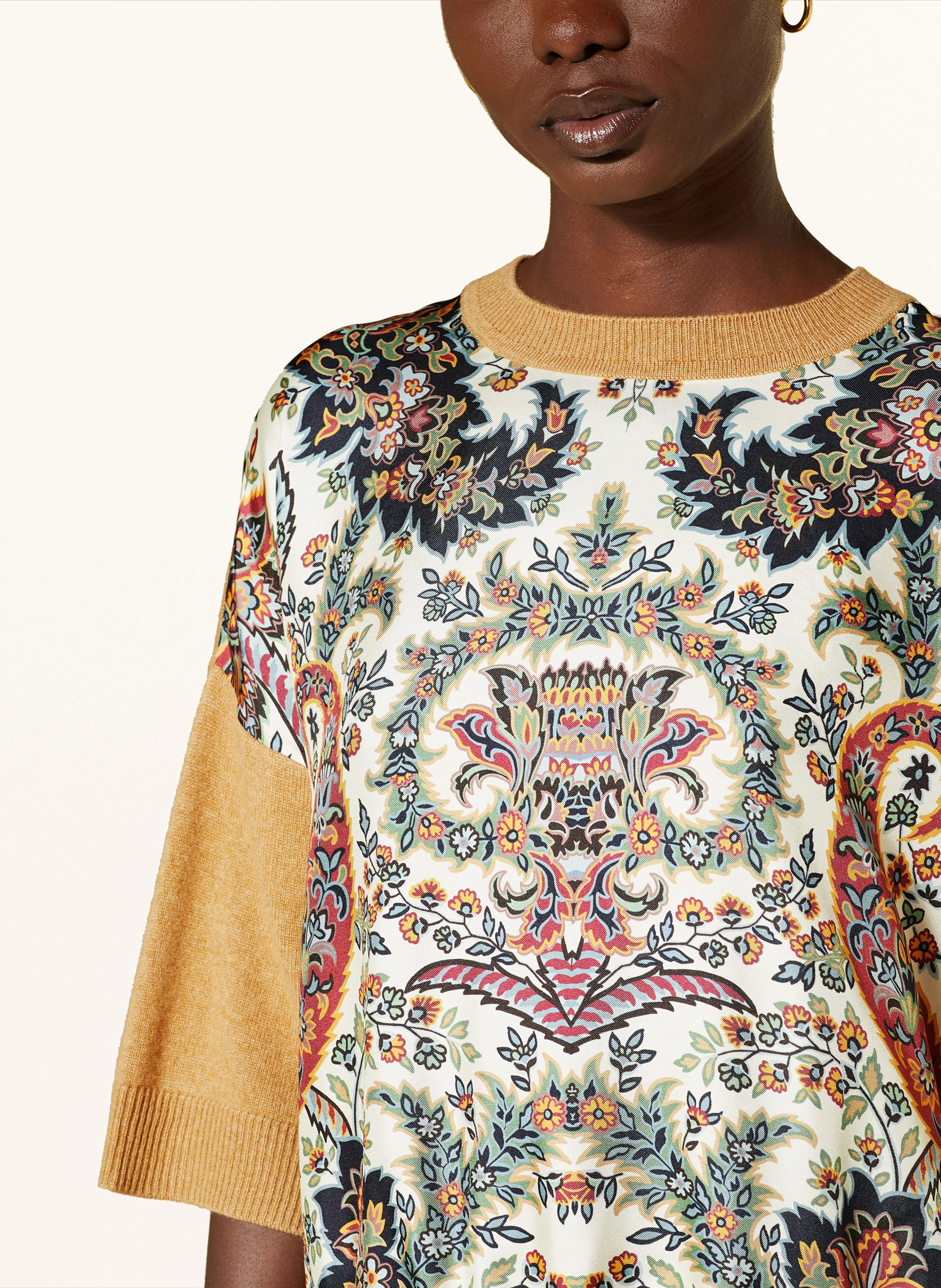 ETRO Strickshirt im Materialmix