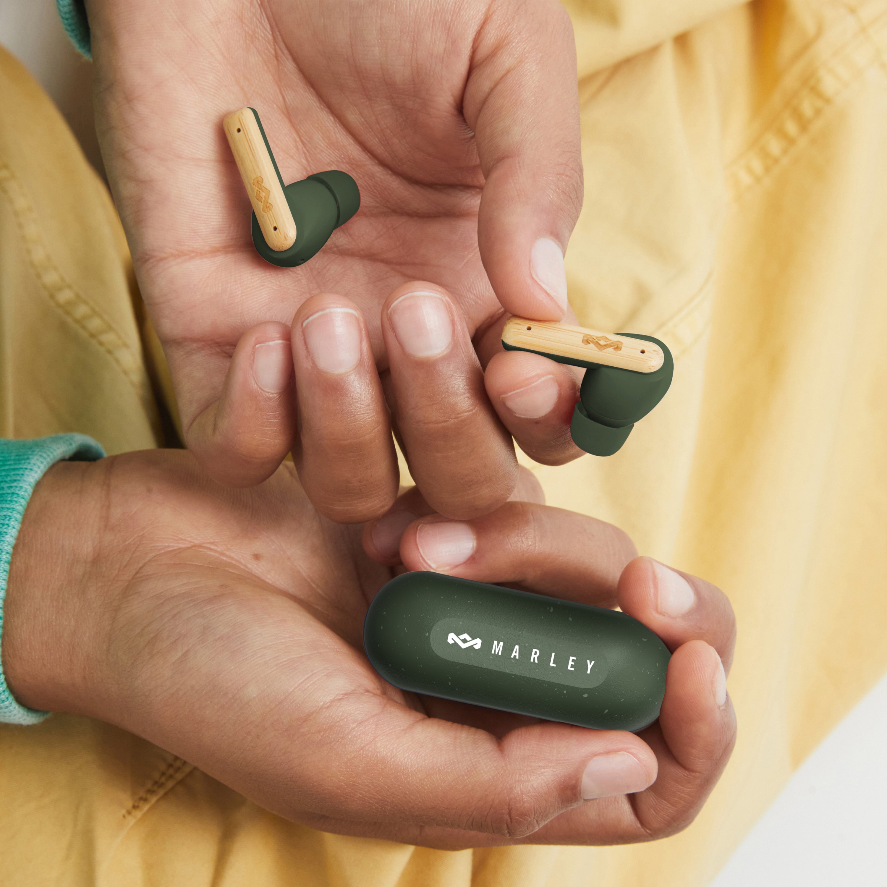 House of Marley Little Bird TWS Green draadloze oordopjes