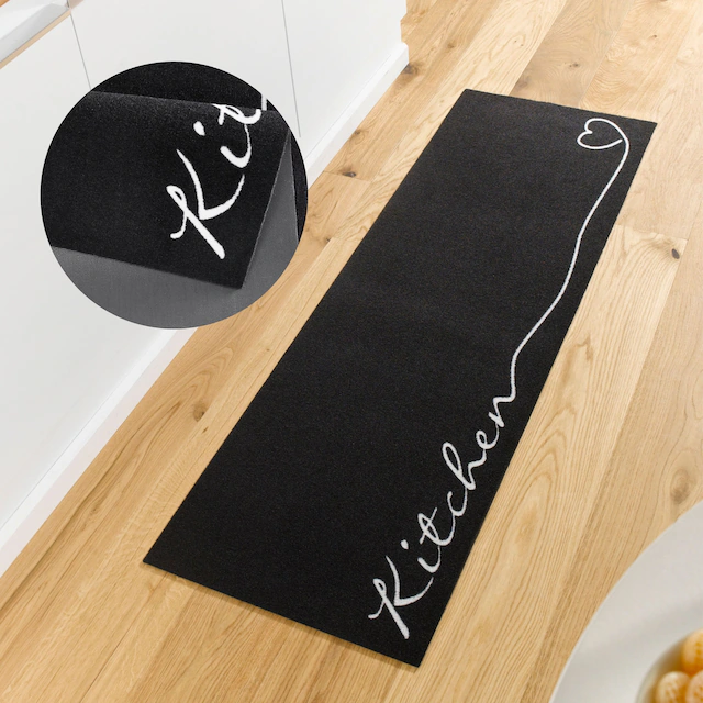HANSE Home Küchenläufer »Kitchen Herz« rechteckig 5 mm Höhe Läufer, Rutschfest, Küchenteppich, Küche, Teppich, Pflegeleicht